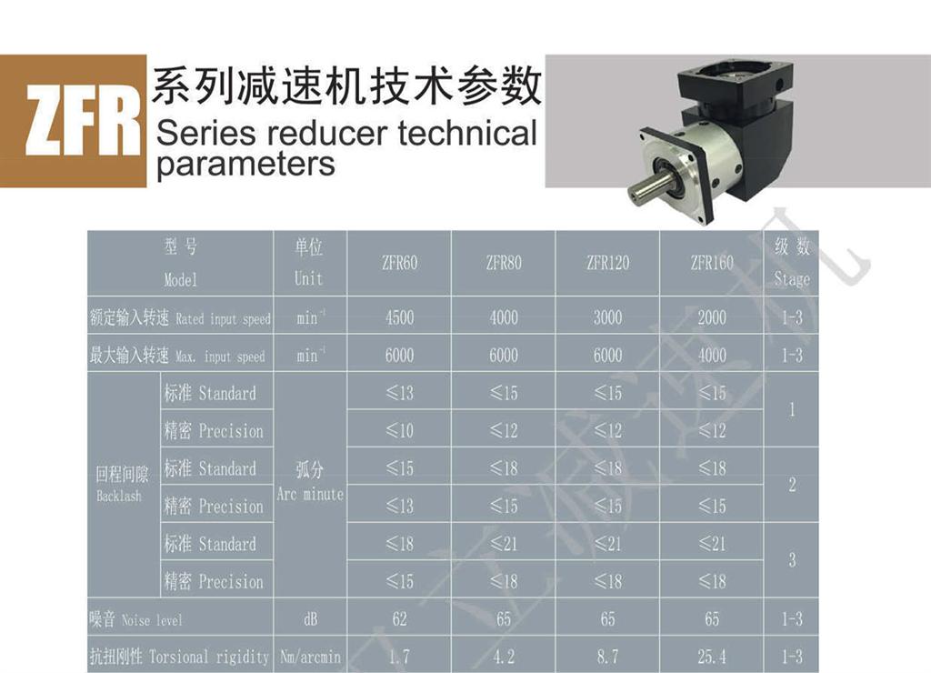 上海权立ZFR行星减速机型号